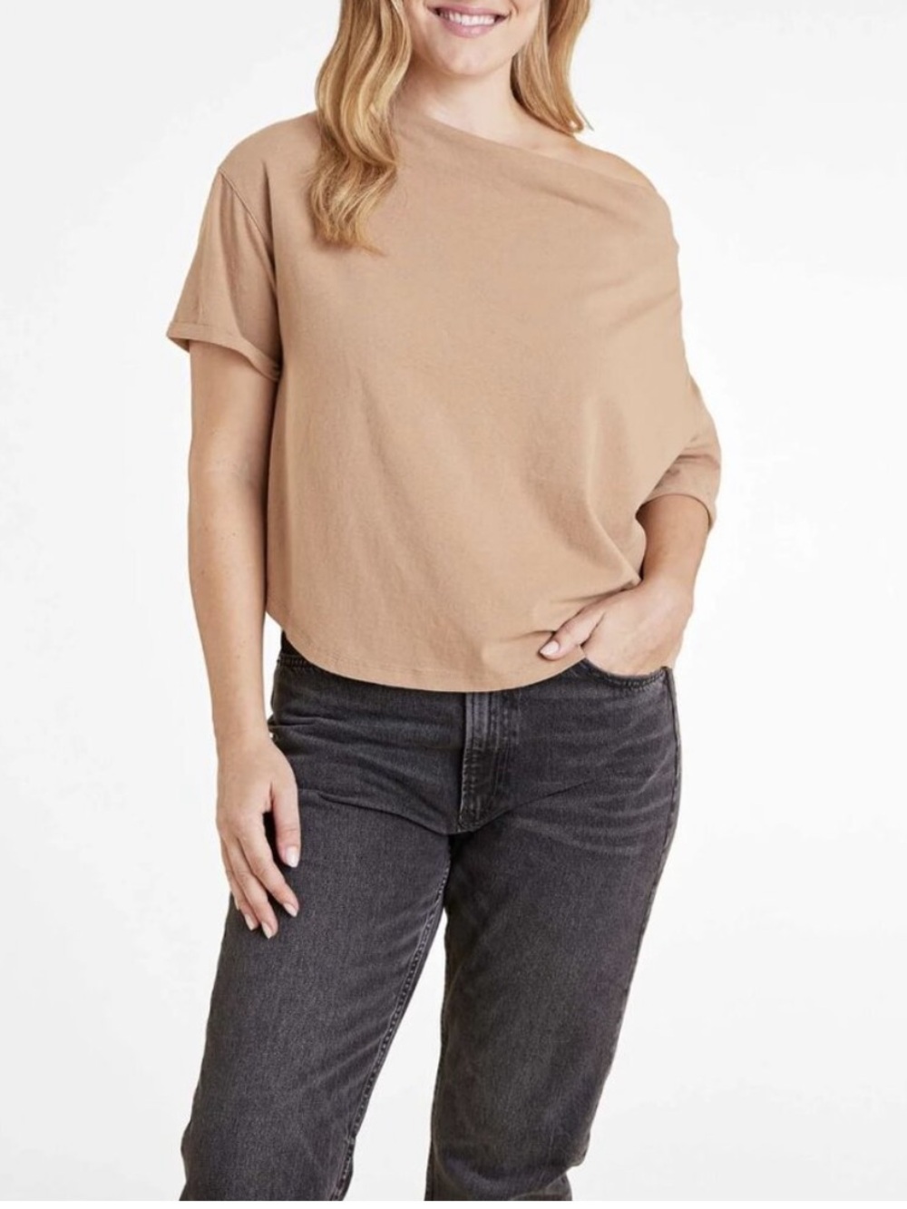 Nuuds Vintage Cotton Off the Shoulder Tee